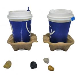 Disposable pulp two cup holder (can be split )